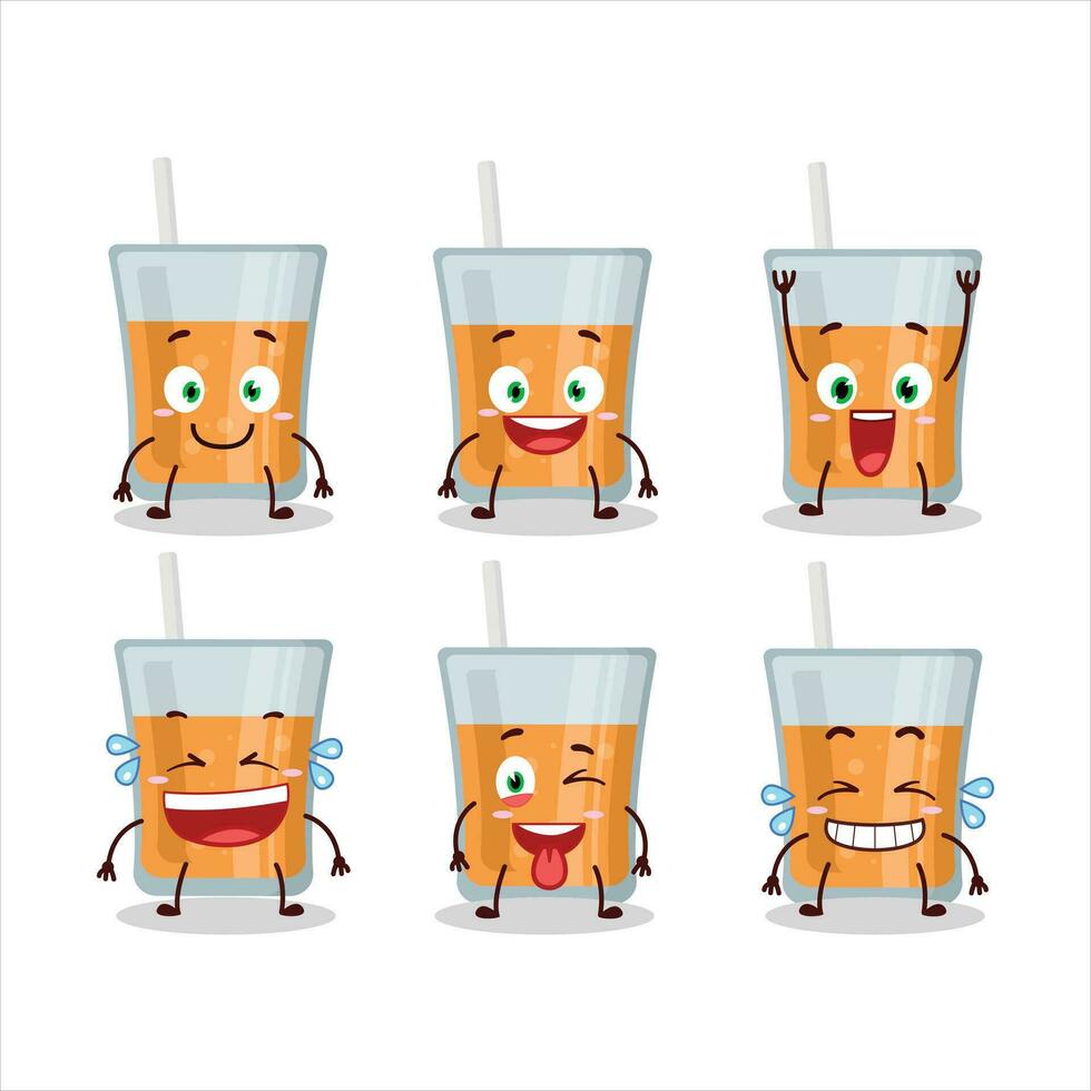 Cartoon character of papaya juice with smile expression vector