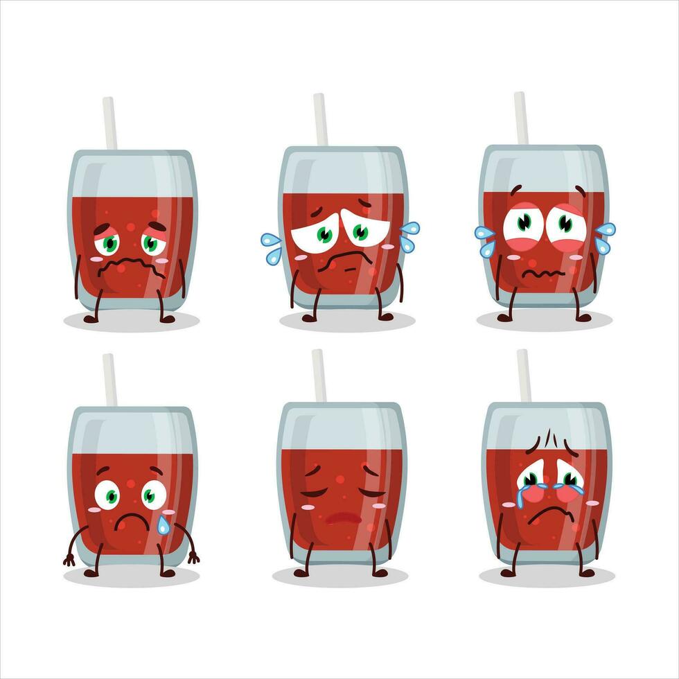 Cartoon character of apple juice with sleepy expression 26285836 Vector
