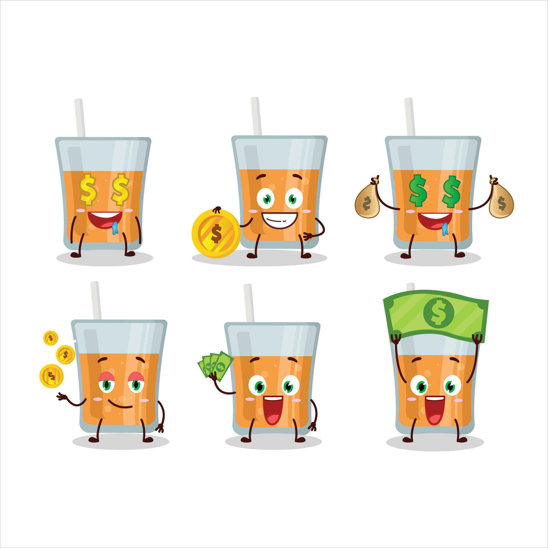 Papaya Juice cartoon character with cute emoticon bring money 26285848