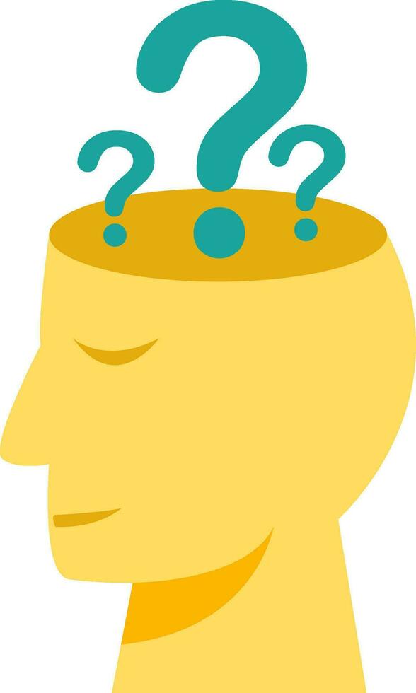 Question mark icon  human head icon vector