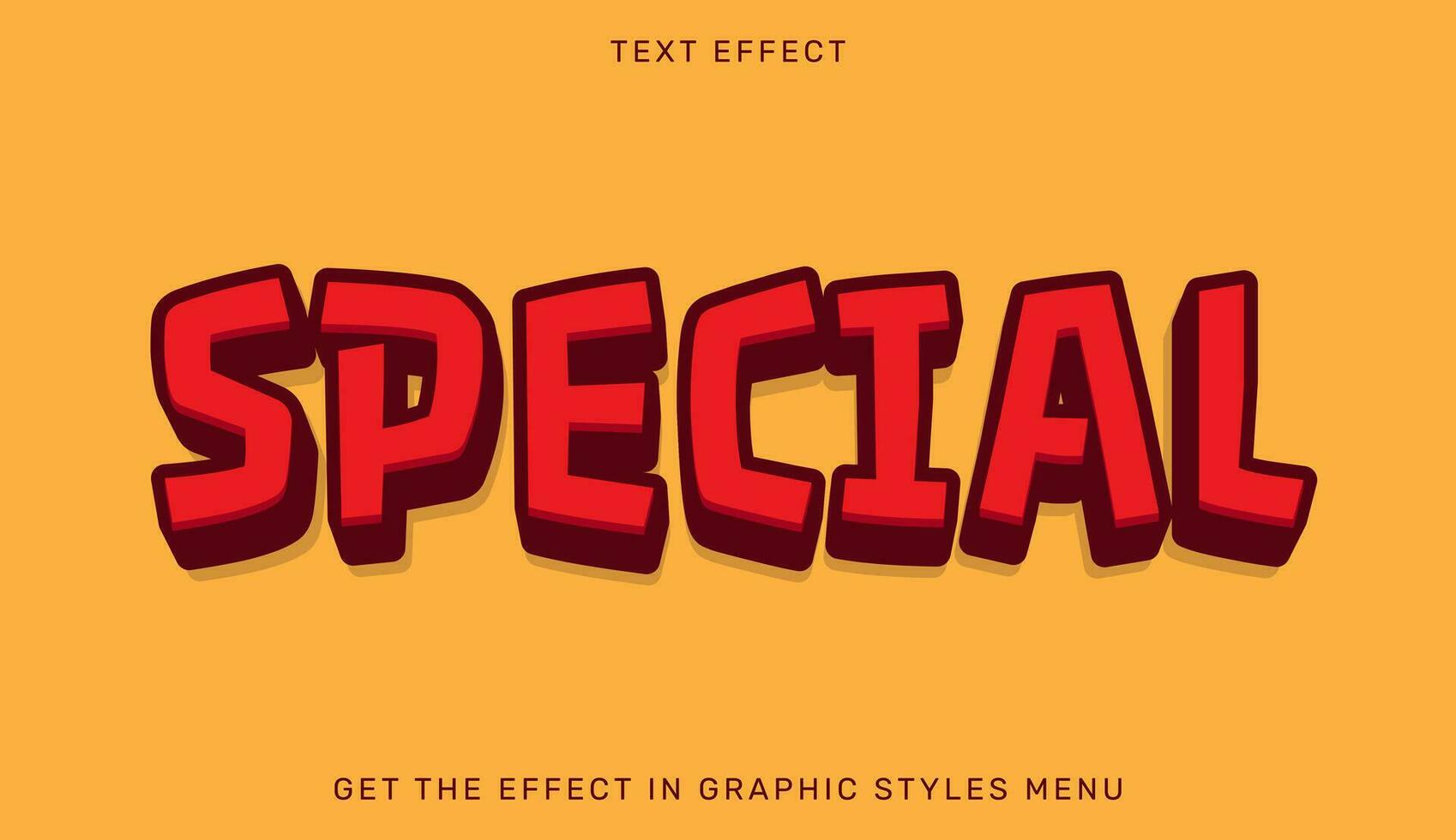 3d especial texto efecto vector