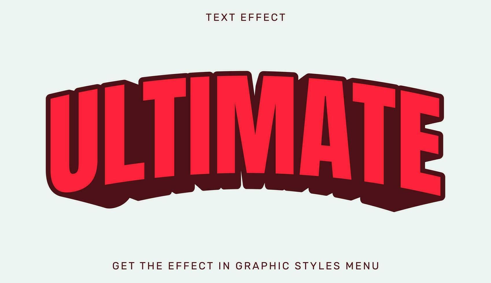 último texto efecto en 3d estilo vector