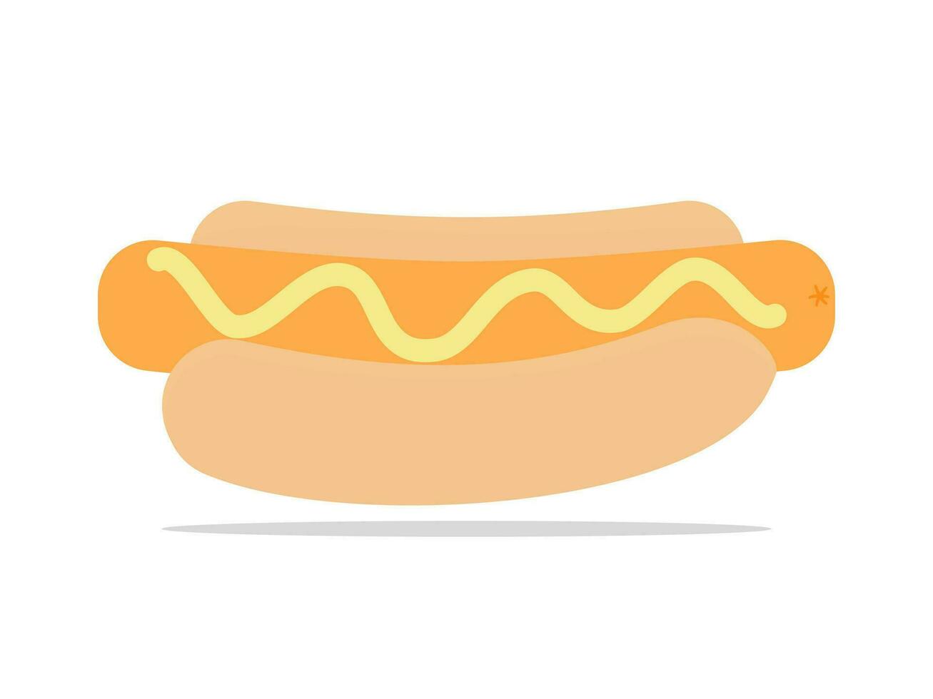 Grilled hot dogs in cartoon style. Vector icon.