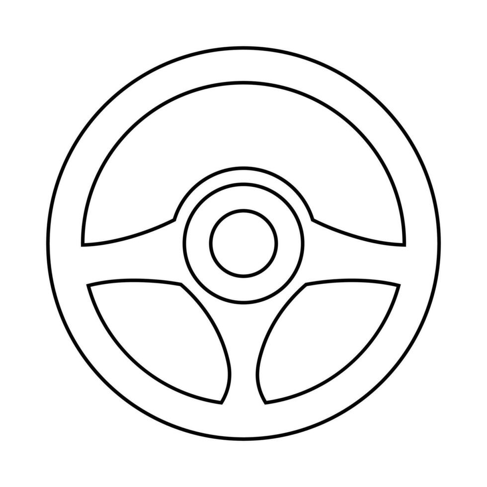 Steering wheel icon. Car, auto vector line icon. Automobile, machine, drive symbol. Linear style sign for mobile concept and web design. Wheel symbol illustration. Pixel vector graphics - Vector.