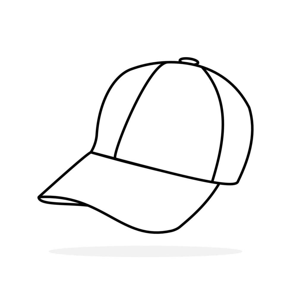 Baseball cap icon isolated on white background. Front and side view ...