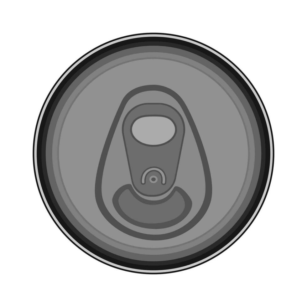 parte superior ver de tapas de bebida latas, suave bebidas, jugos, cerveza y más. vector ilustración.