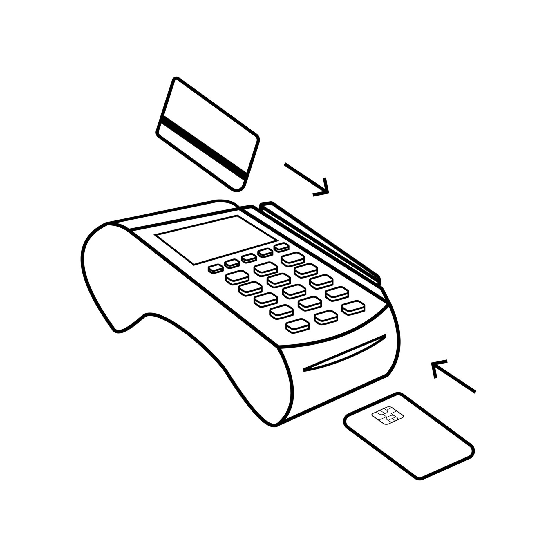 Card Swiper Icon. Credit card reader icon on white background. 26286300