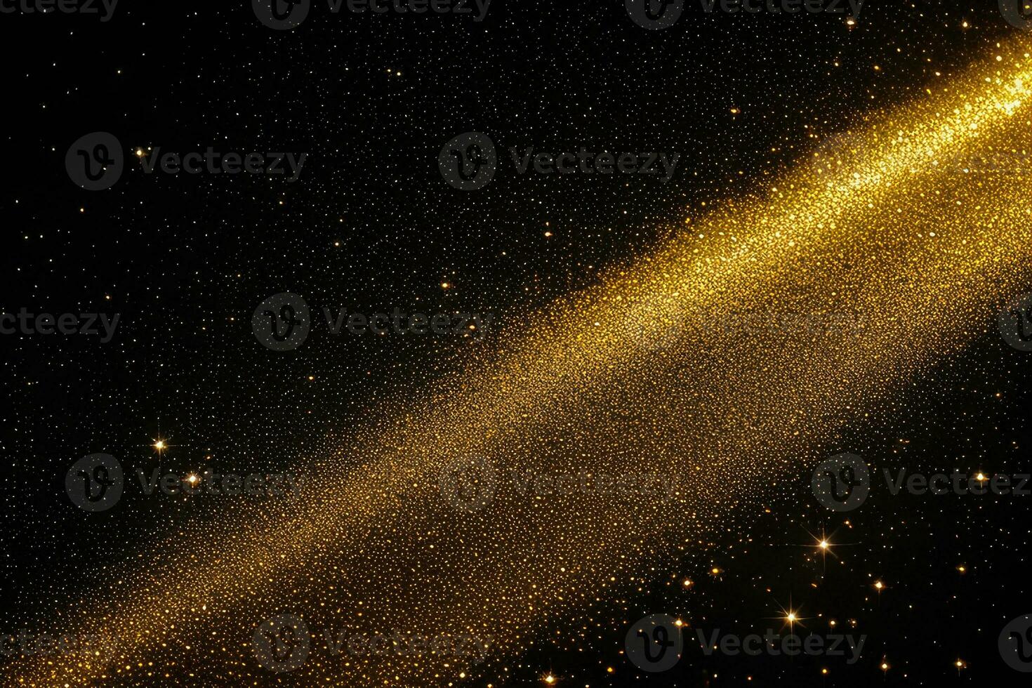 glitter lights grunge background, gold dust trail. generative ai photo