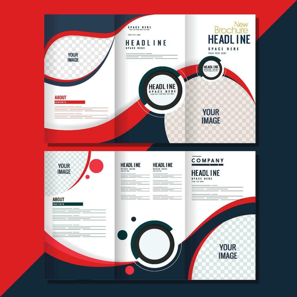Business Tri-fold Brochure design vector