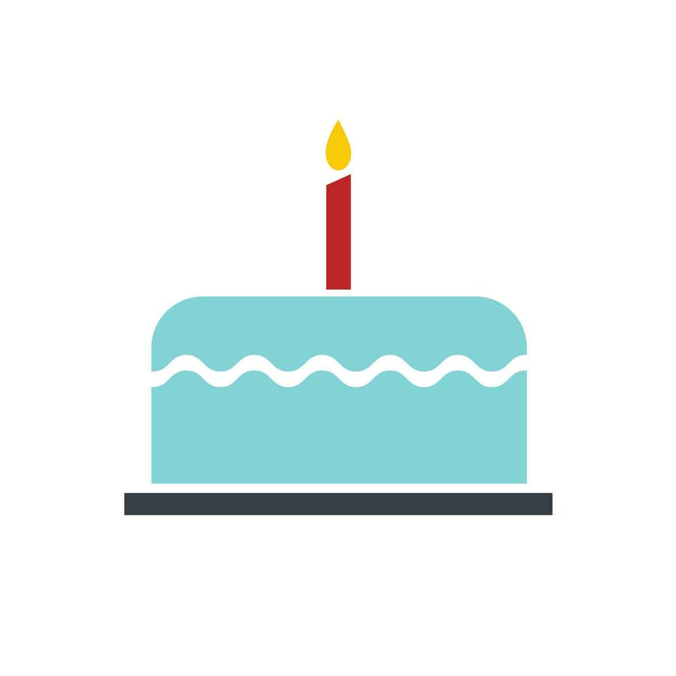 Birthday cake web icon vector