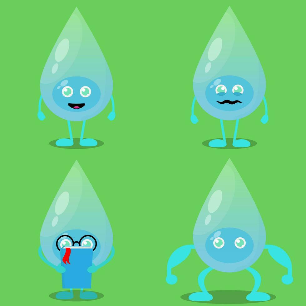 agua personaje vector ilustración