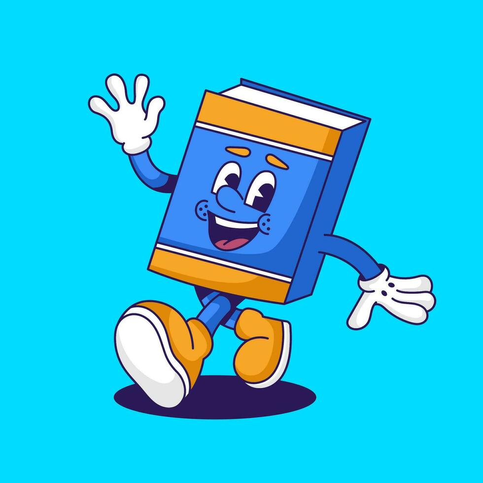 Book School Mascot Vector illustration