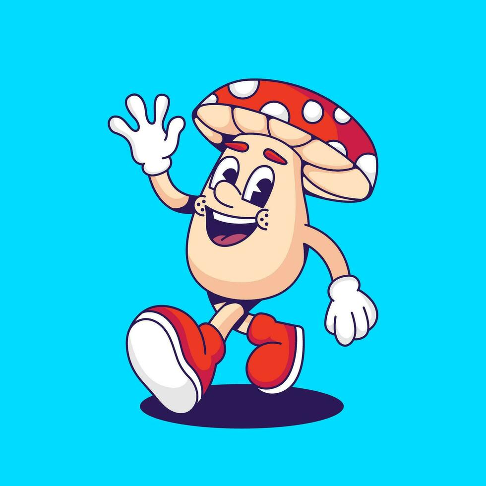 Mushroom Mascot Vector illustration