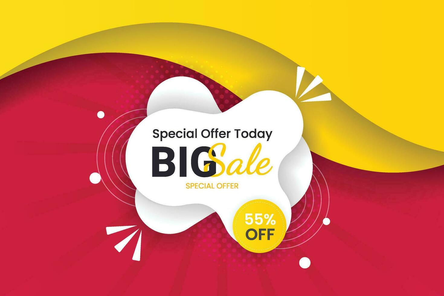 Vector mega sale discount banner set promotion with the yellow background and  super offer banner template with editable text effect