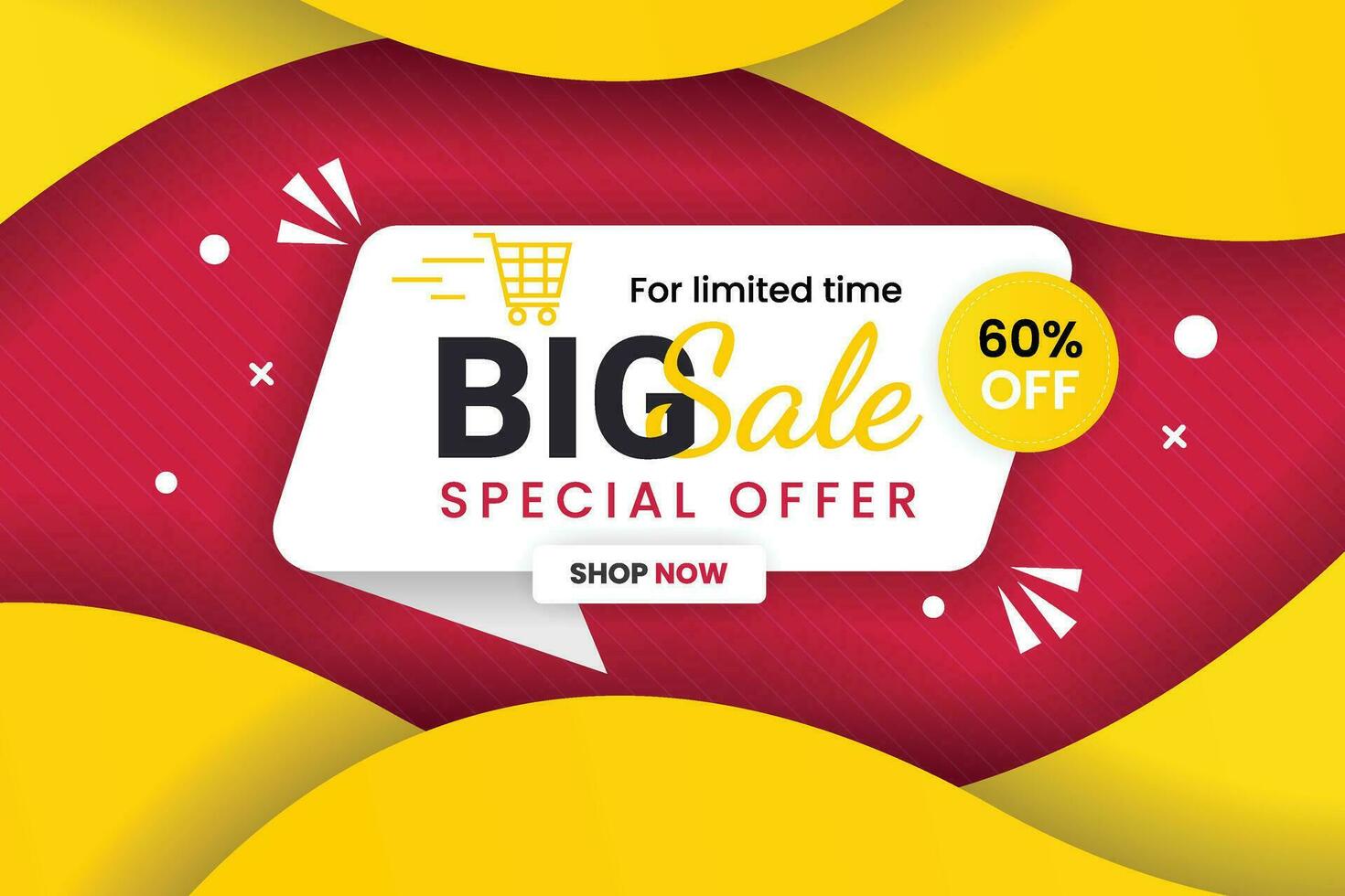 Vector mega sale discount banner set promotion with the yellow background and  super offer banner template with editable text effect