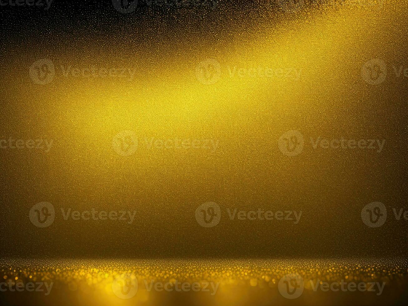 glitter vintage gold lights background. generative ai photo