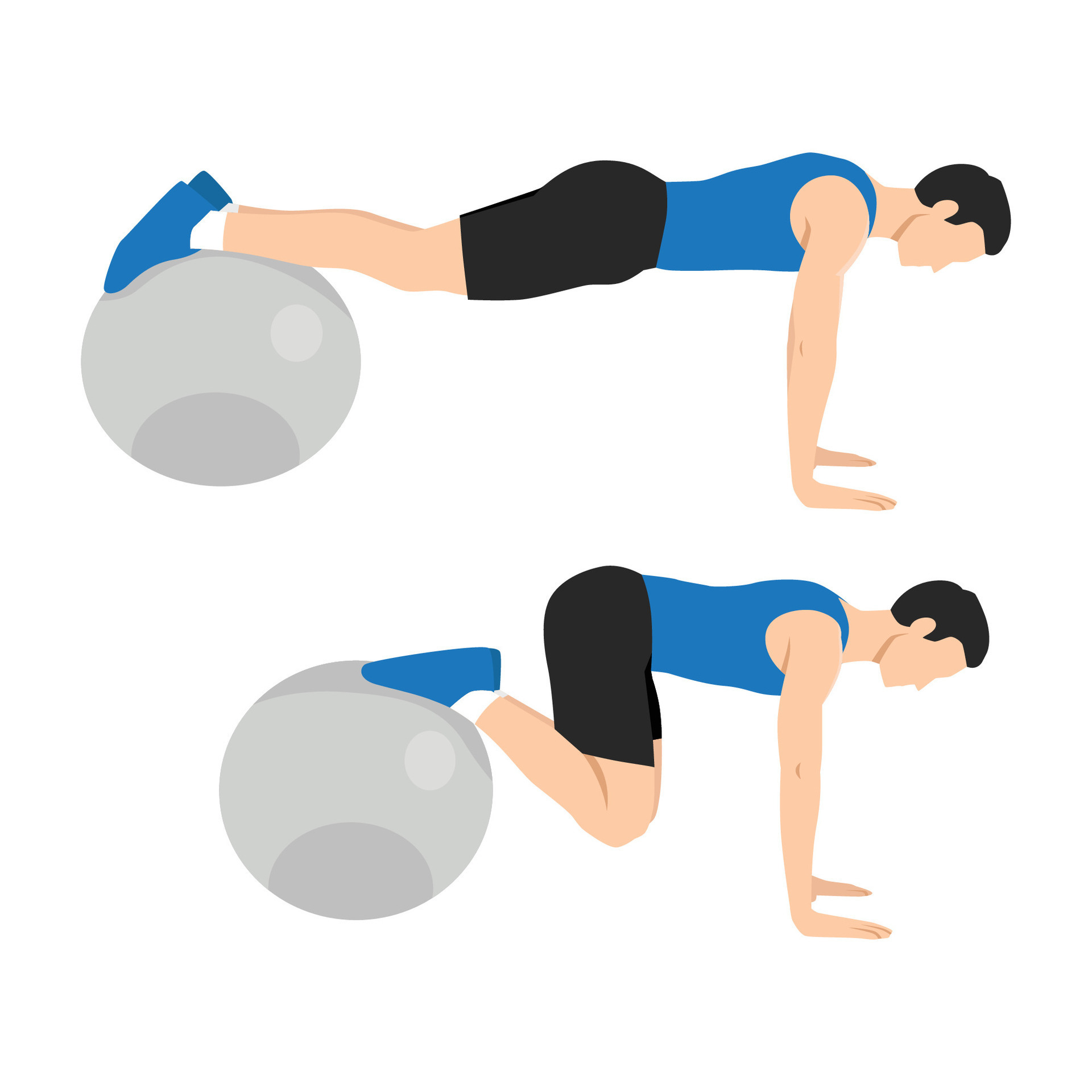 Jackknife Exercise With Ball