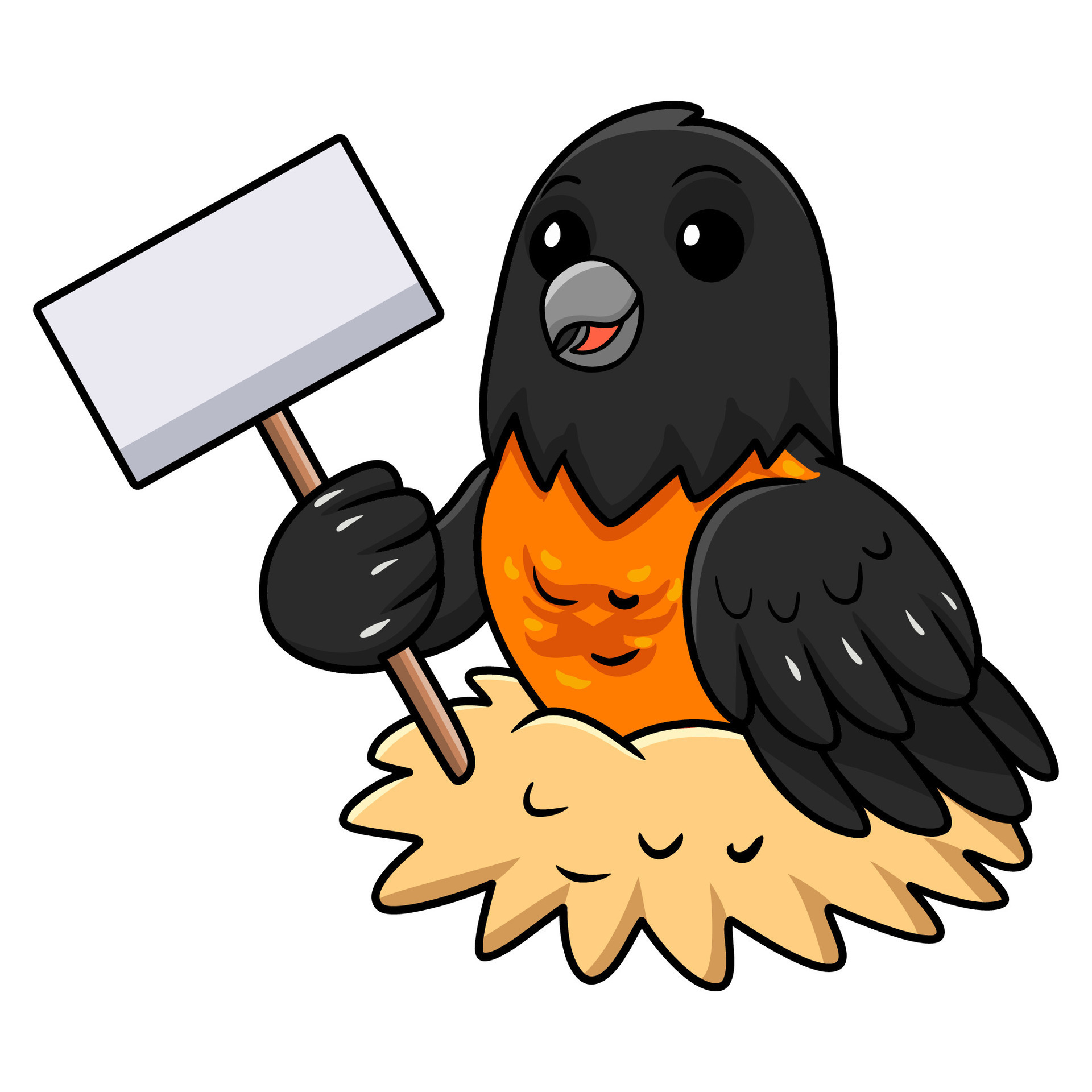 cartoon oriole bird