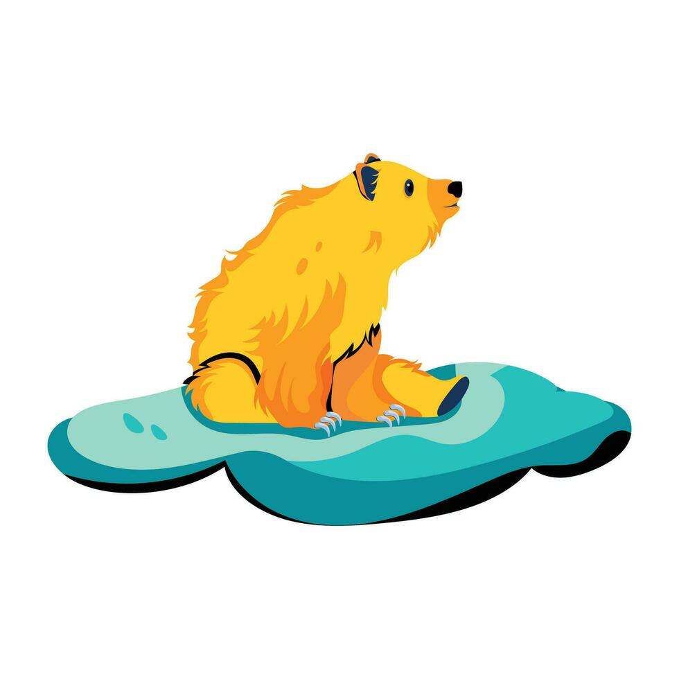 Trendy Grizzly Bear vector