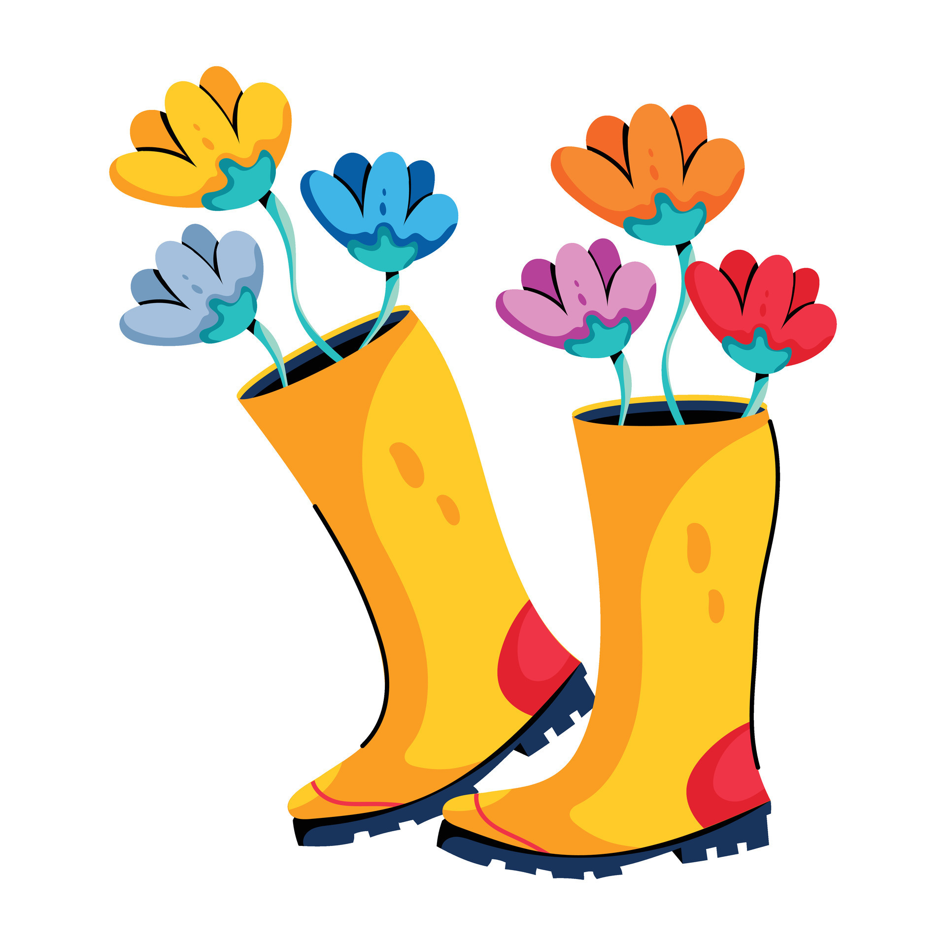 Trendy Garden Boots 26287086 Vector Art at Vecteezy