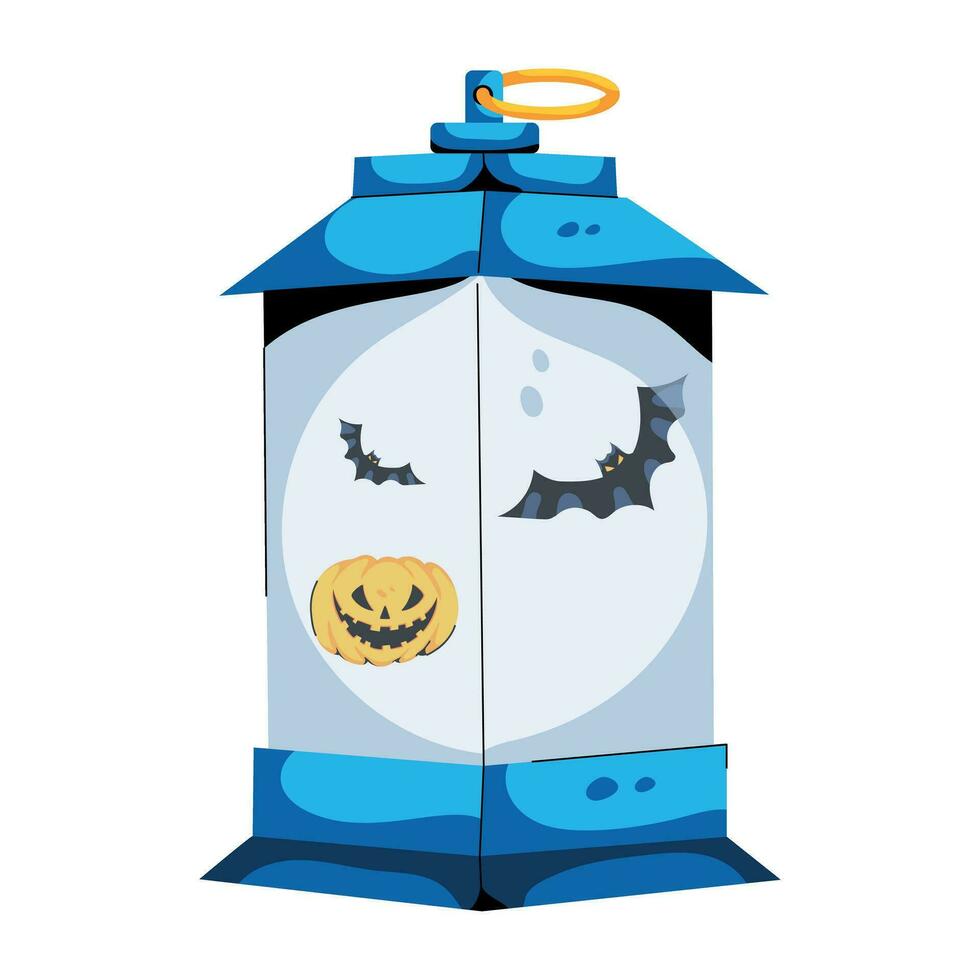 Trendy Halloween Lantern vector