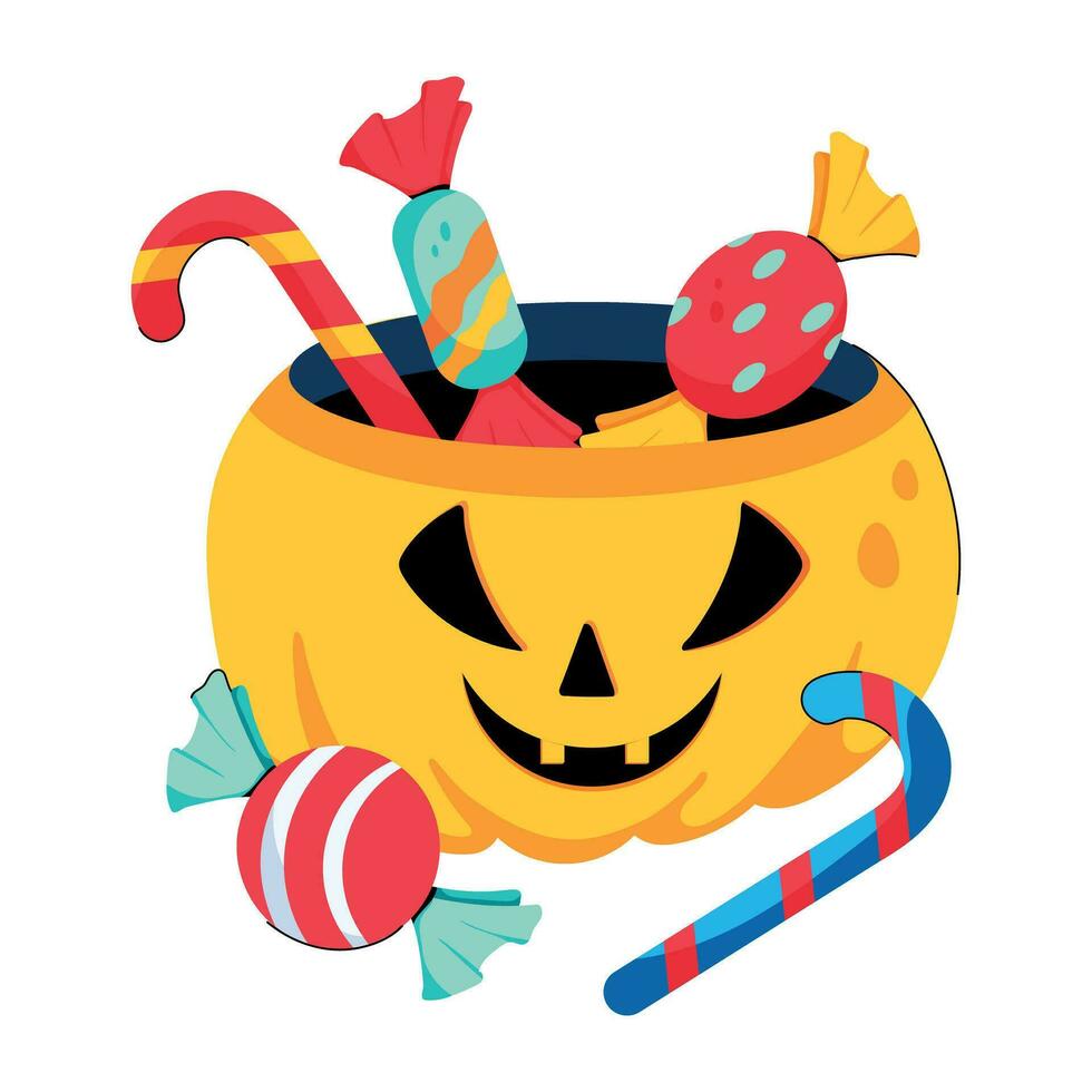 Trendy Halloween Candies vector