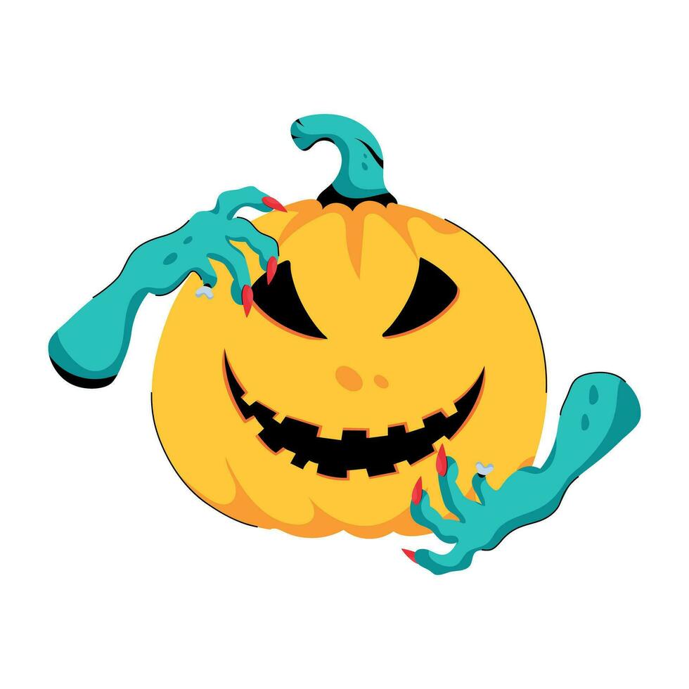 Trendy Halloween Squash vector