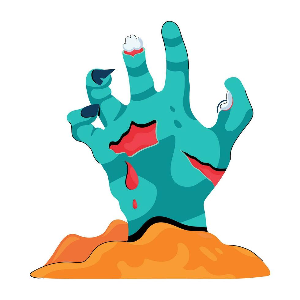 Trendy Zombie Hand vector