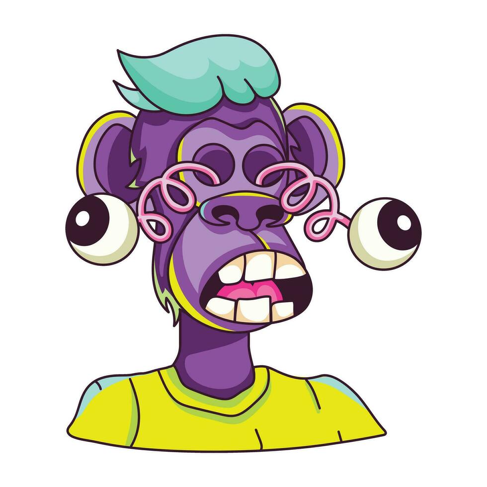 Trendy Popping Eyes vector