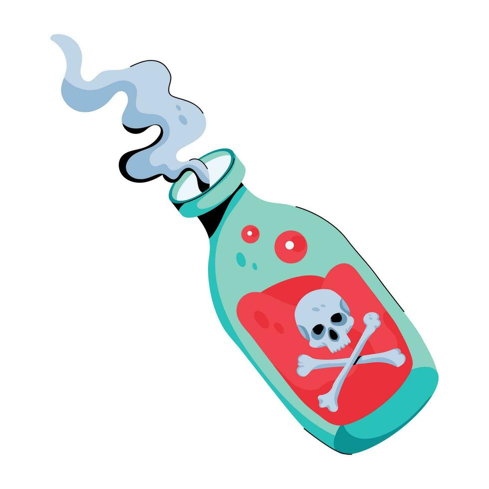 Trendy Poison Bottle vector