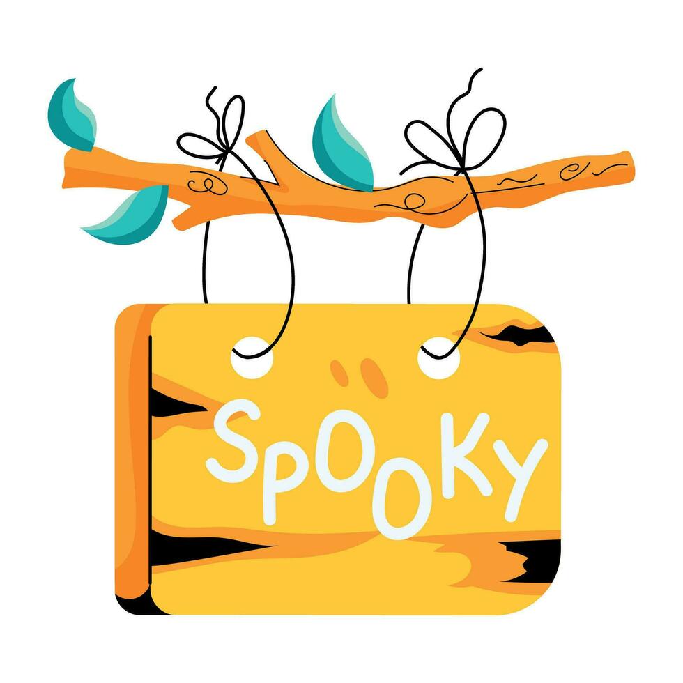 Trendy Halloween Board vector