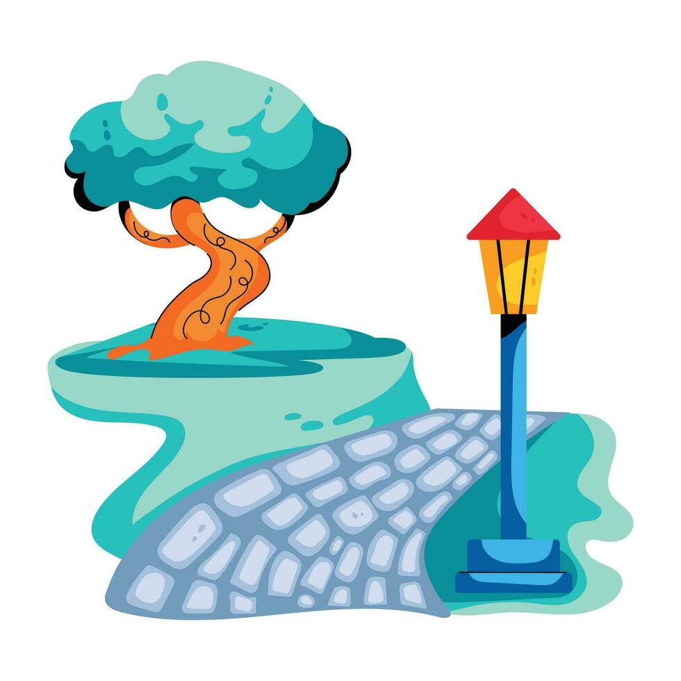Trendy Garden Light vector