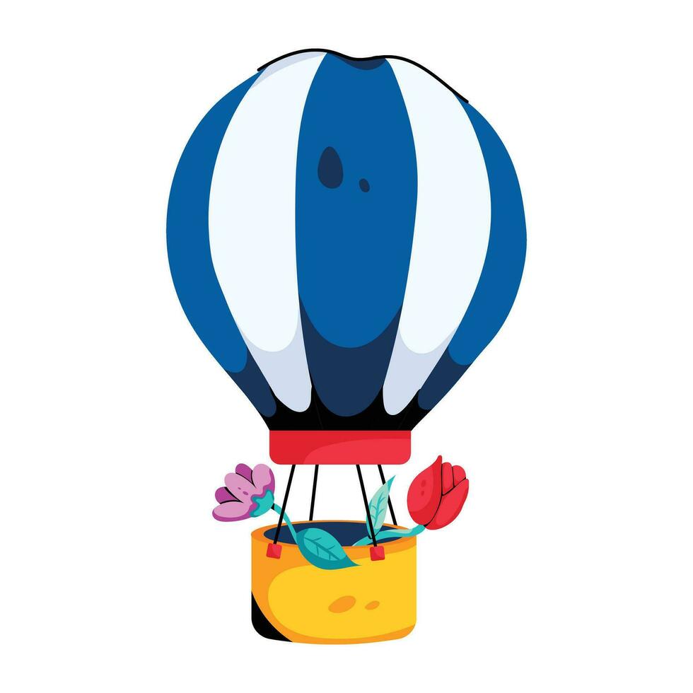 Trendy Hot Balloon vector
