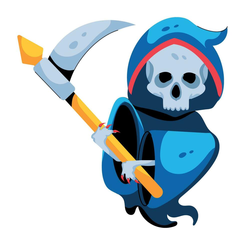 Trendy Grim Reaper vector