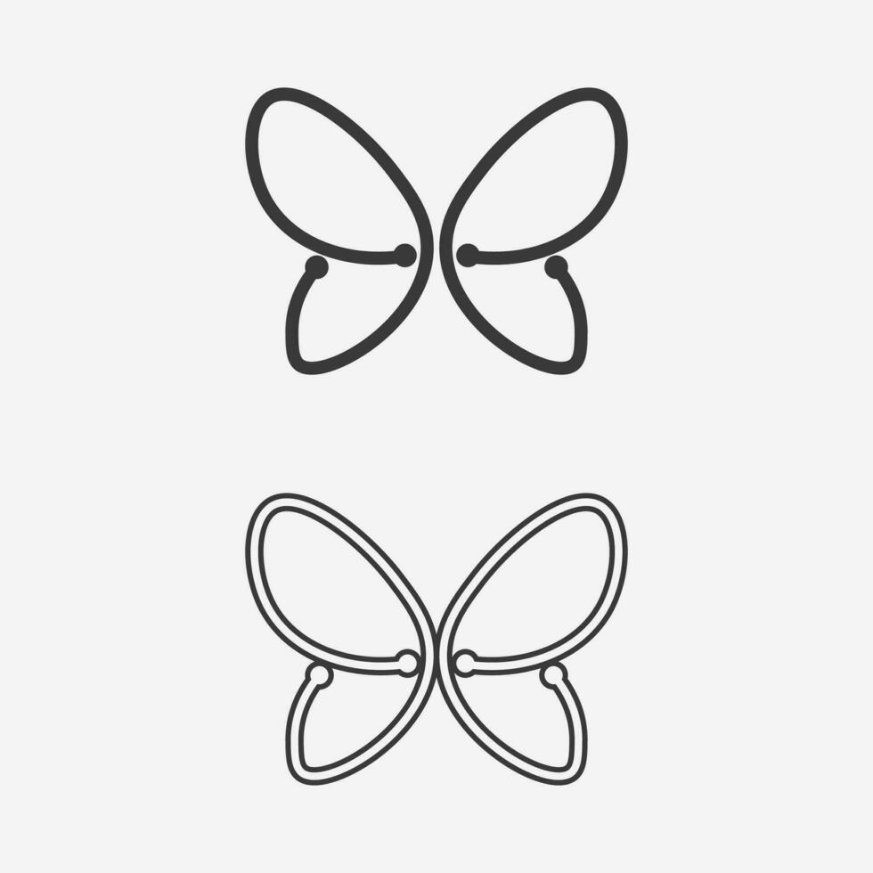 Beauty Butterfly animal icon design vector