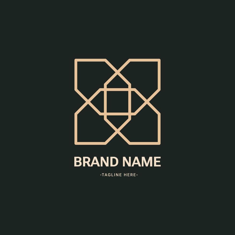 Geometric shape logo design vector