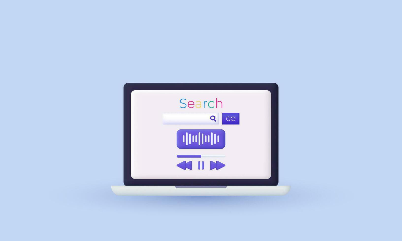 3d favorite playlist tracks search music icon vector trendy symbols isolated on background