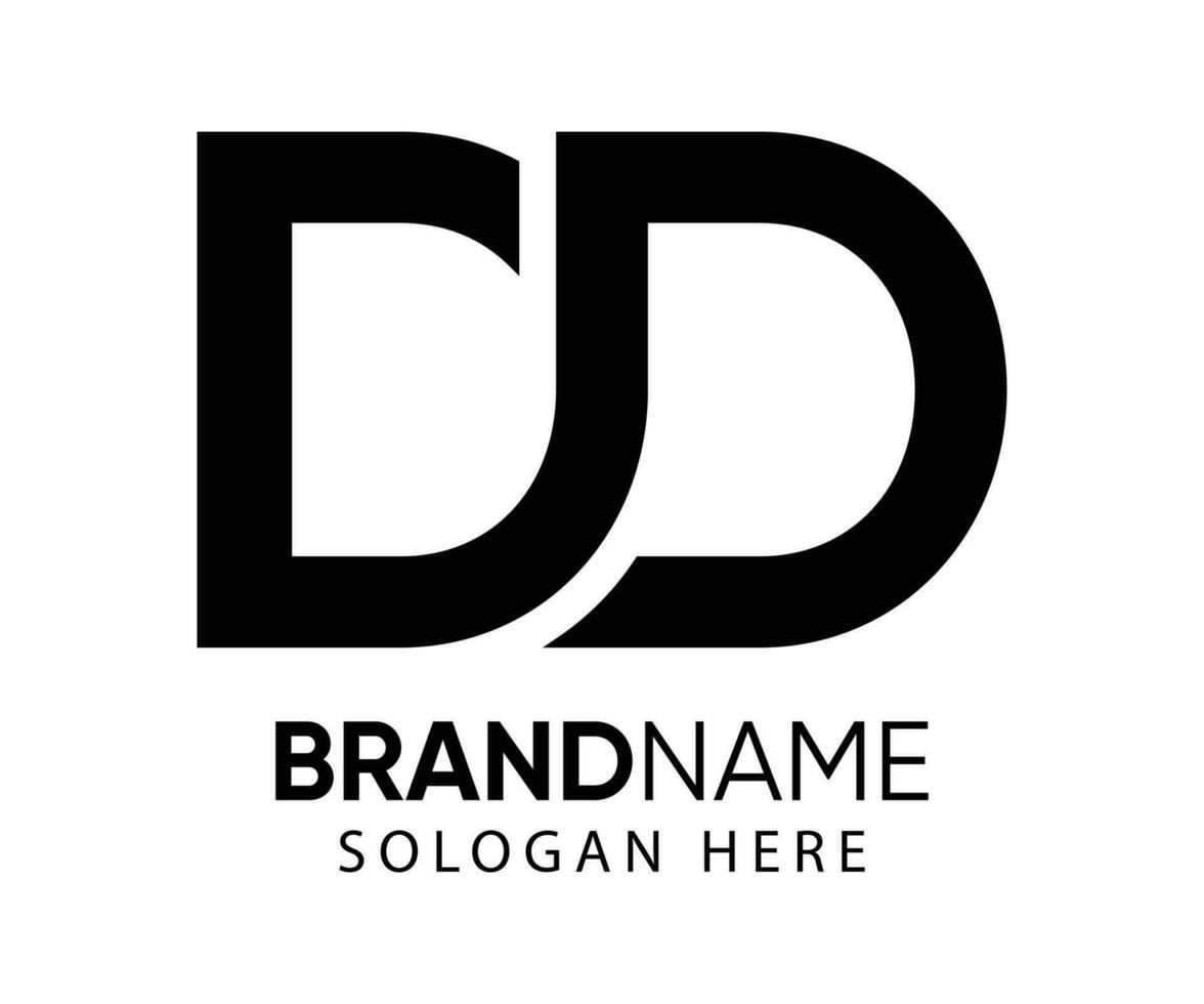 D D initials letter logo design vector template