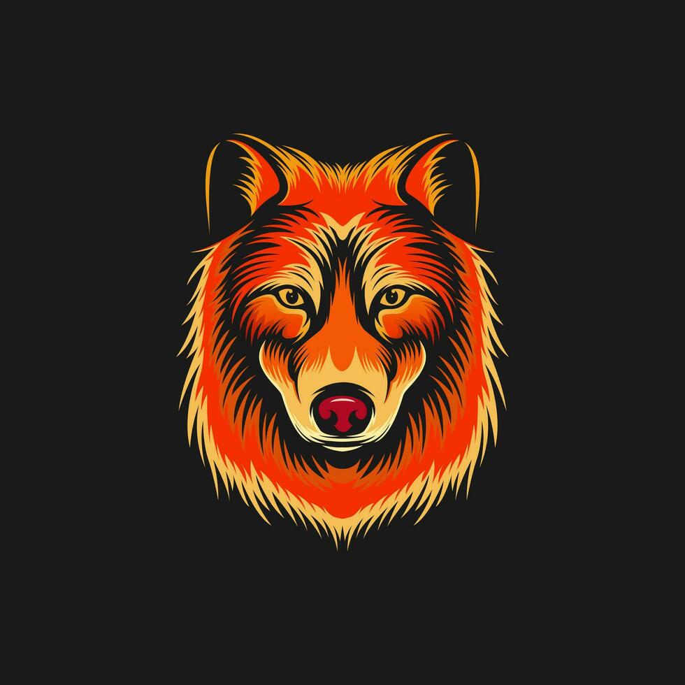 Vector Fox Head Design Ilustration