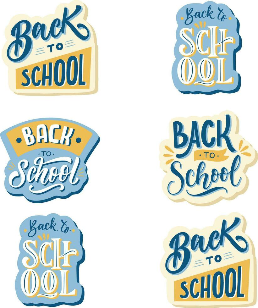 Back to School in comic speech bubbles, pop art style. Education concept. Comic dialog cloud, space cartoon. Set Memphis school comic bubble halftone dot. Creative idea conversation explosion balloon. vector