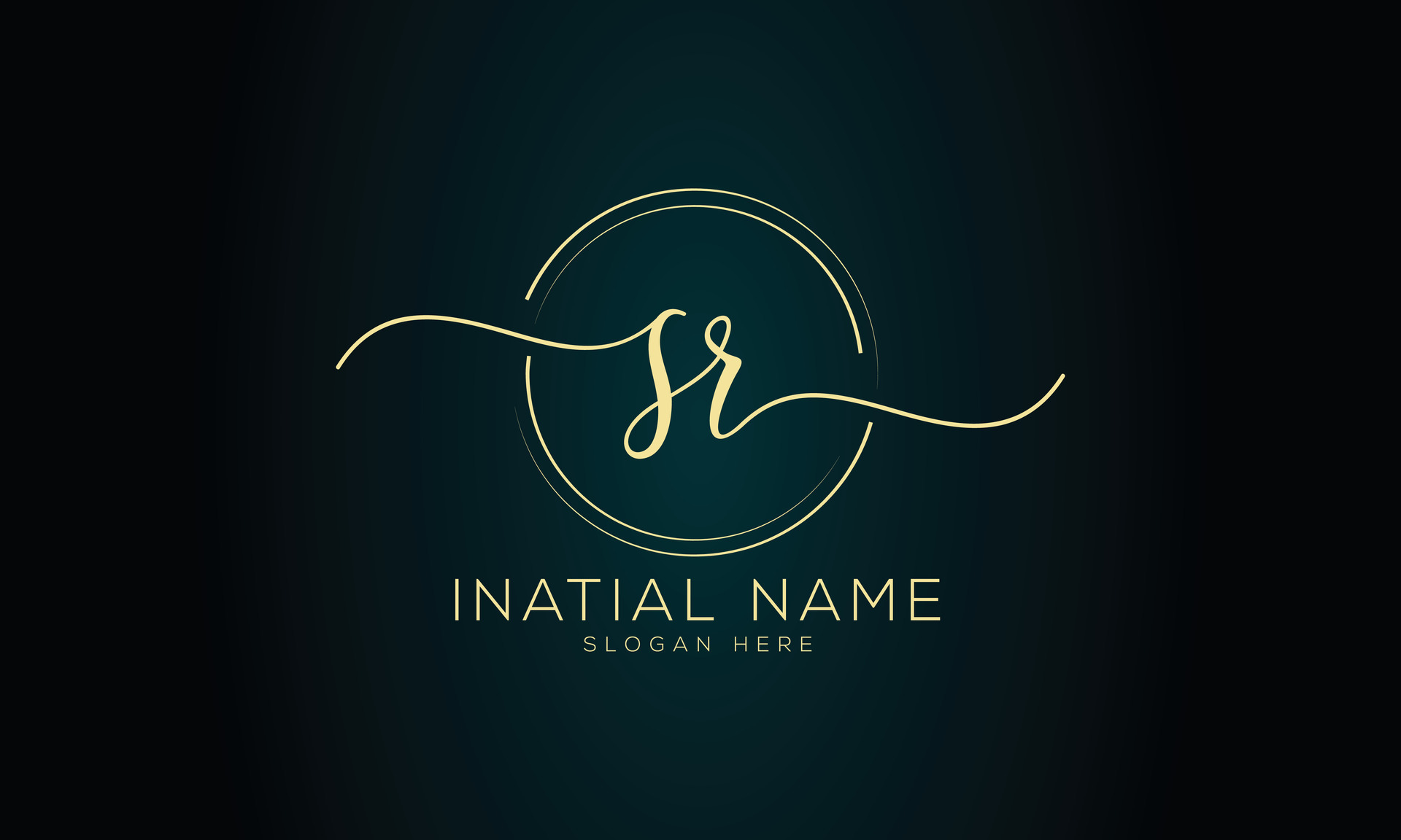 Sr initial handwriting signature logo design 26287706 Vector Art at ...