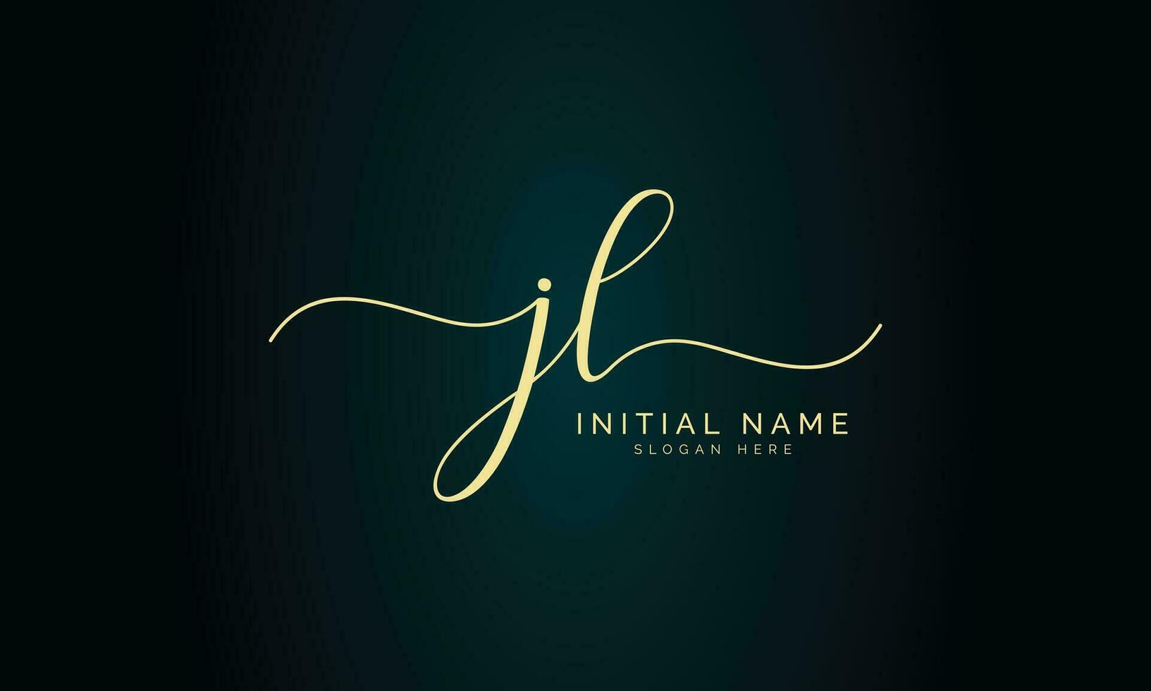 Jl initial handwriting signature logo design vector