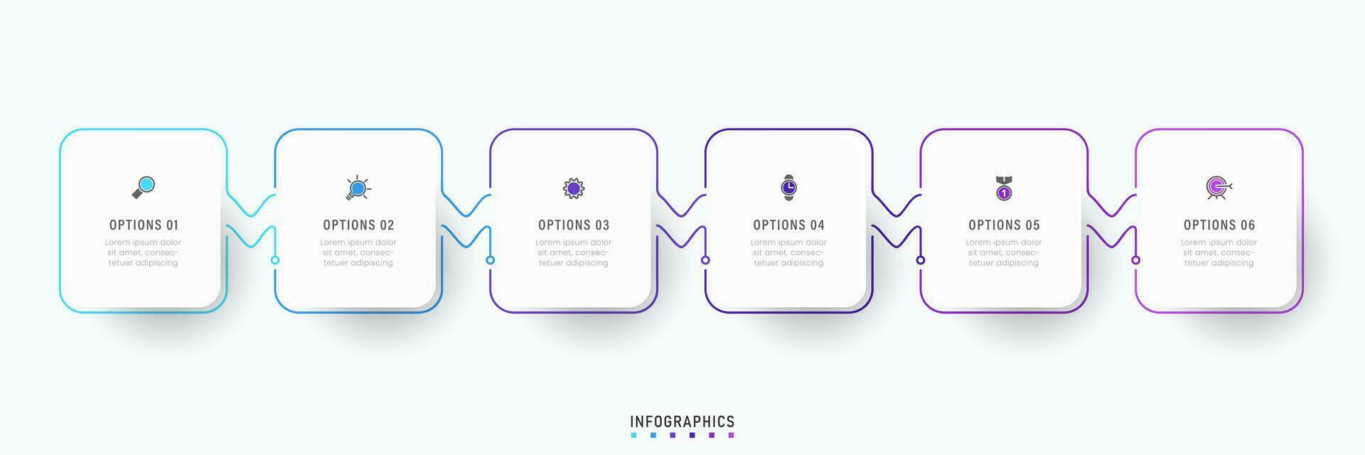 Vector Infographic label design template with icons and 6 options or steps. Can be used for process diagram, presentations, workflow layout, banner, flow chart, info graph.