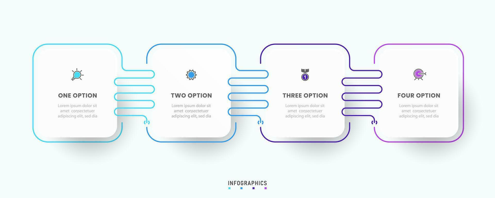 Vector Infographic label design template with icons and 4 options or steps. Can be used for process diagram, presentations, workflow layout, banner, flow chart, info graph.