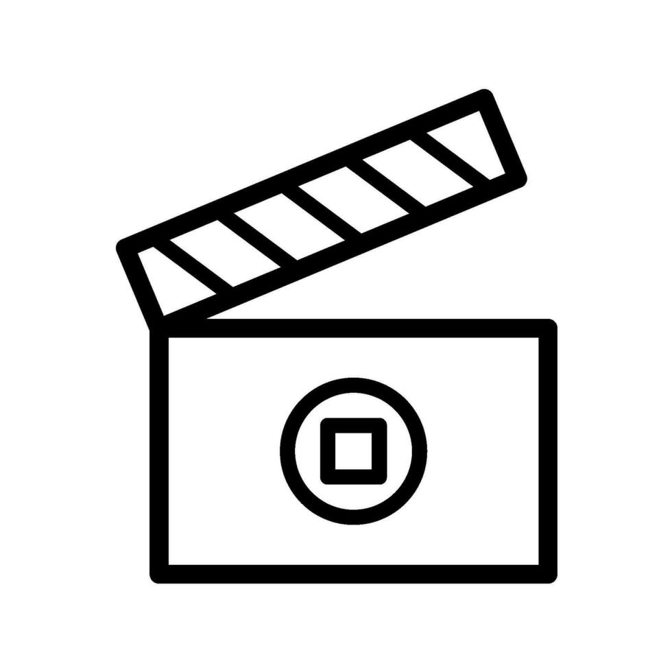 film clap board icon, movie clapper icon vector