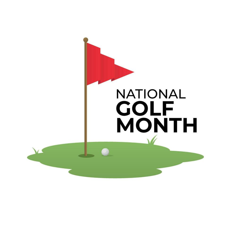 vector graphic of National Golf Month good for National Golf Month