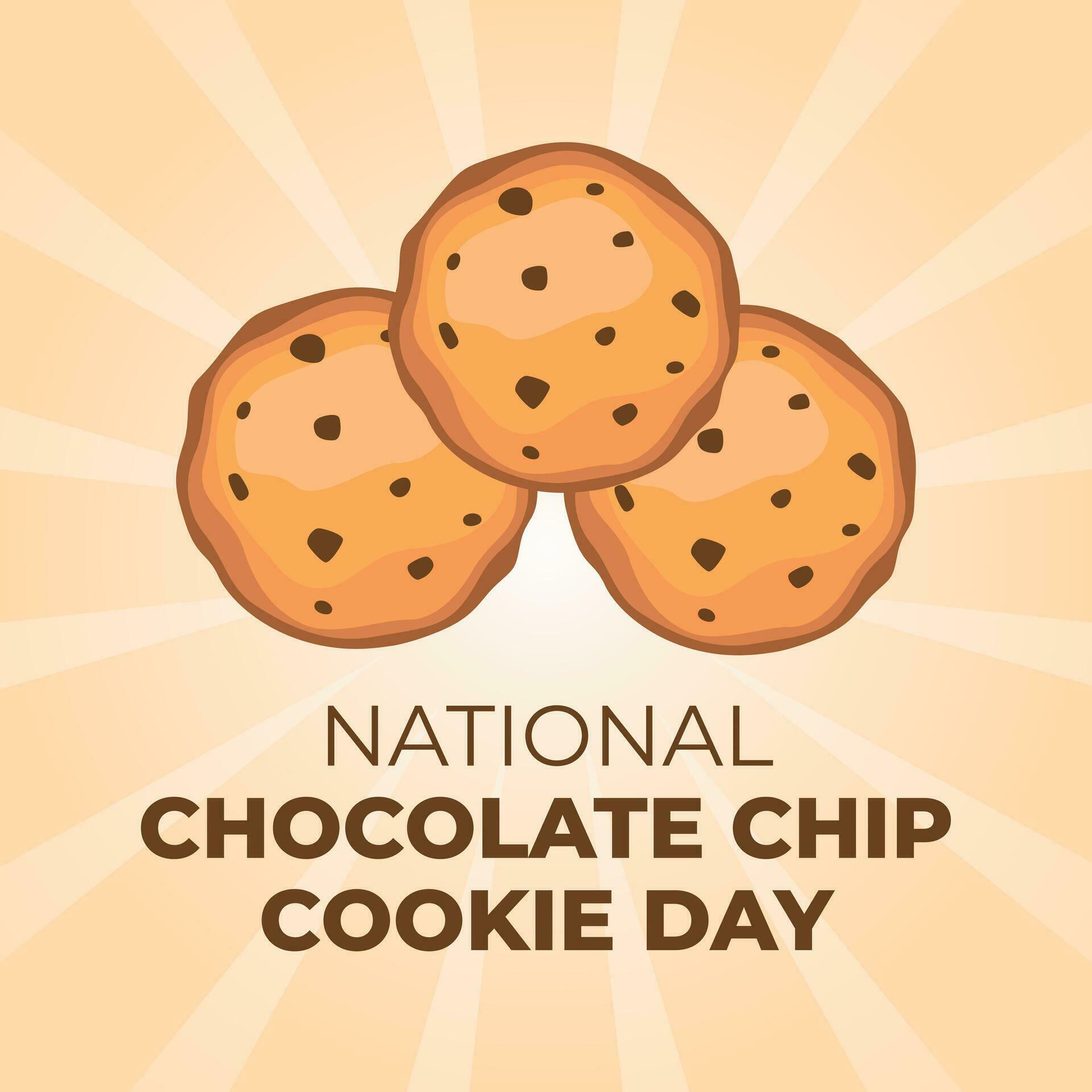 vector graphic of National Chocolate Chip Cookie Day good for National