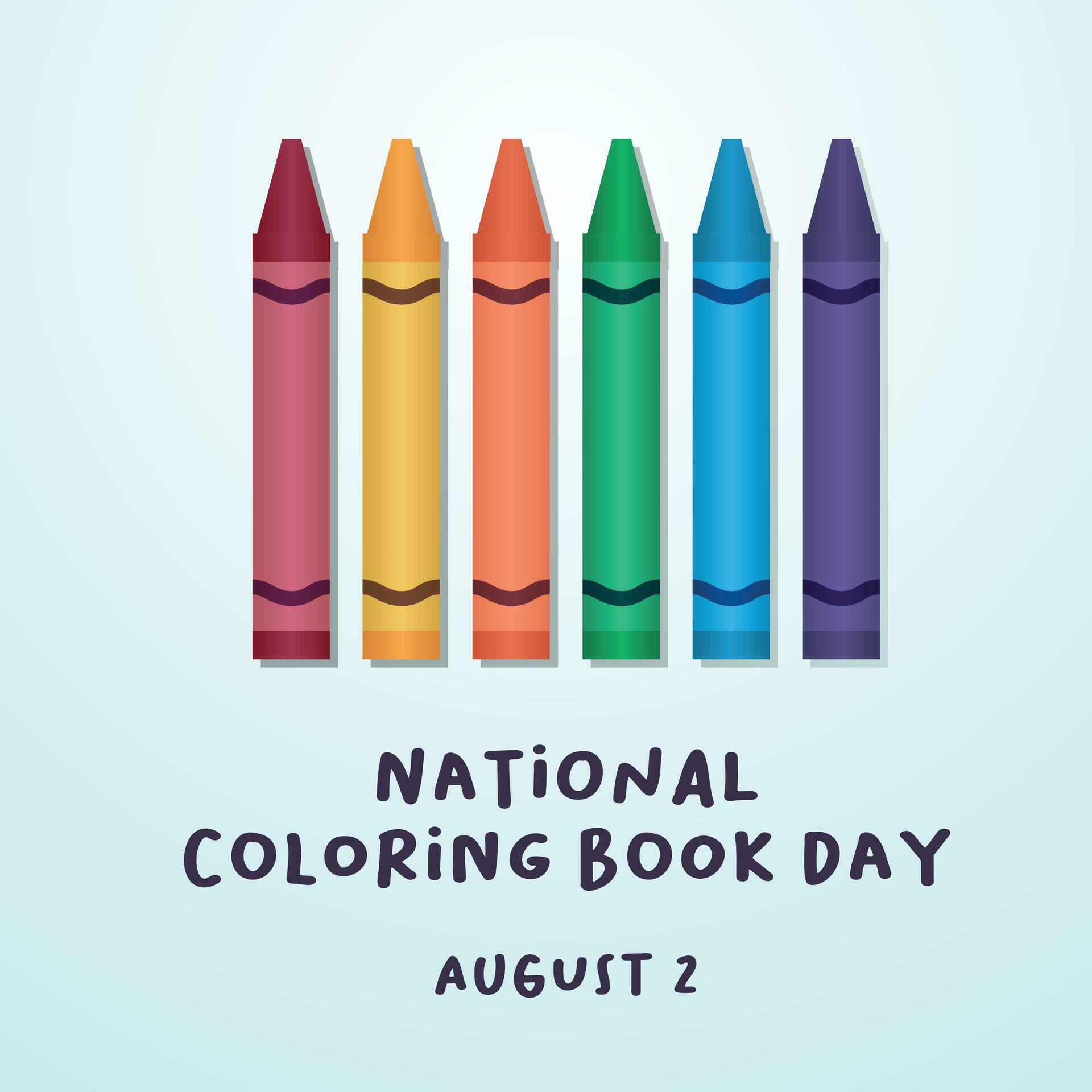 vector graphic of National Coloring Book Day good for National Coloring Book Day celebration