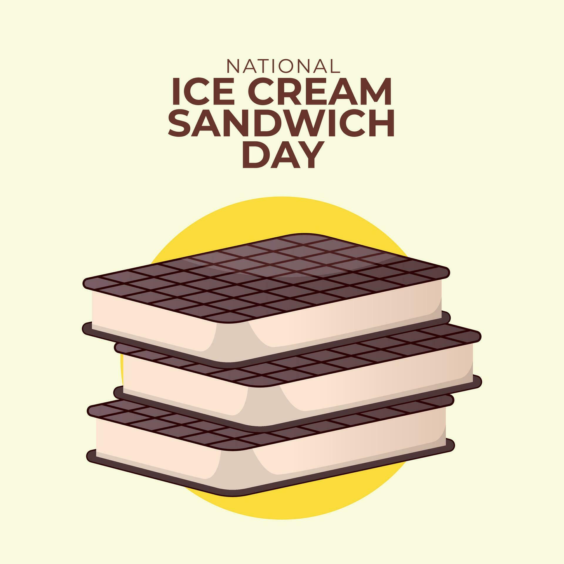 vector graphic of National Ice Cream Sandwich Day good for National Ice Cream Sandwich Day
