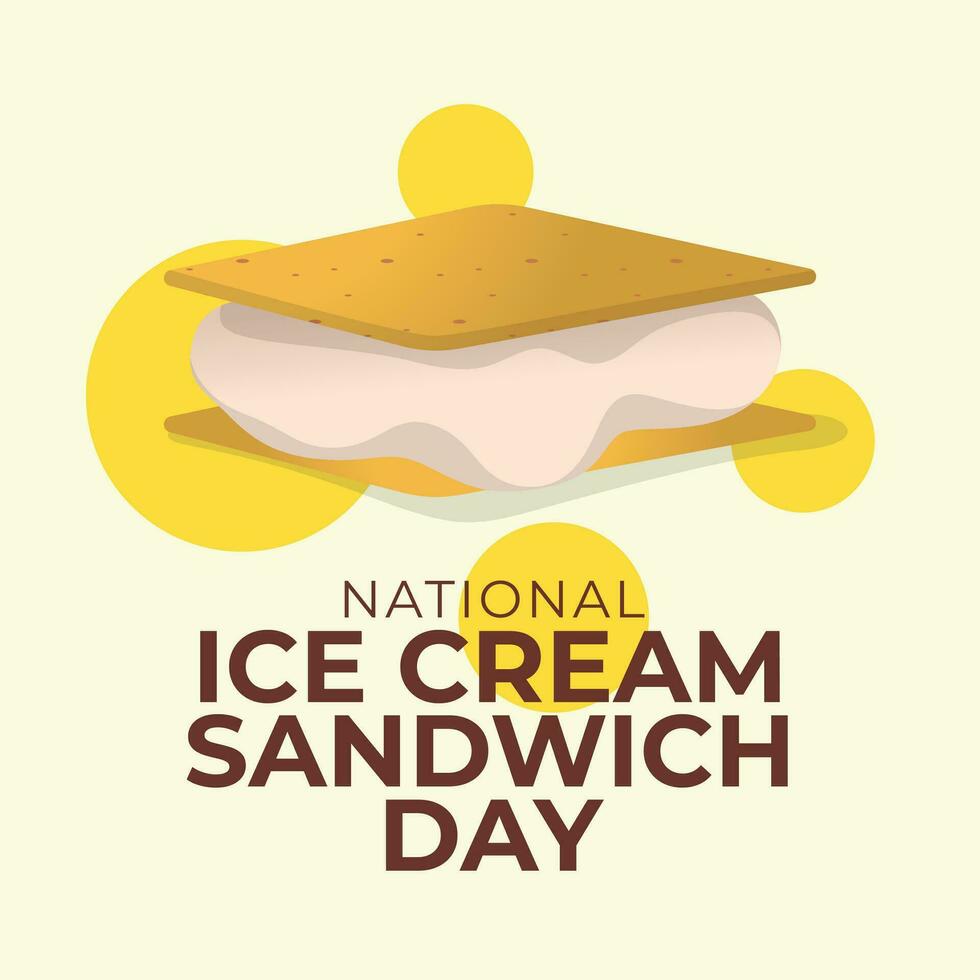 vector graphic of National Ice Cream Sandwich Day good for National Ice Cream Sandwich Day